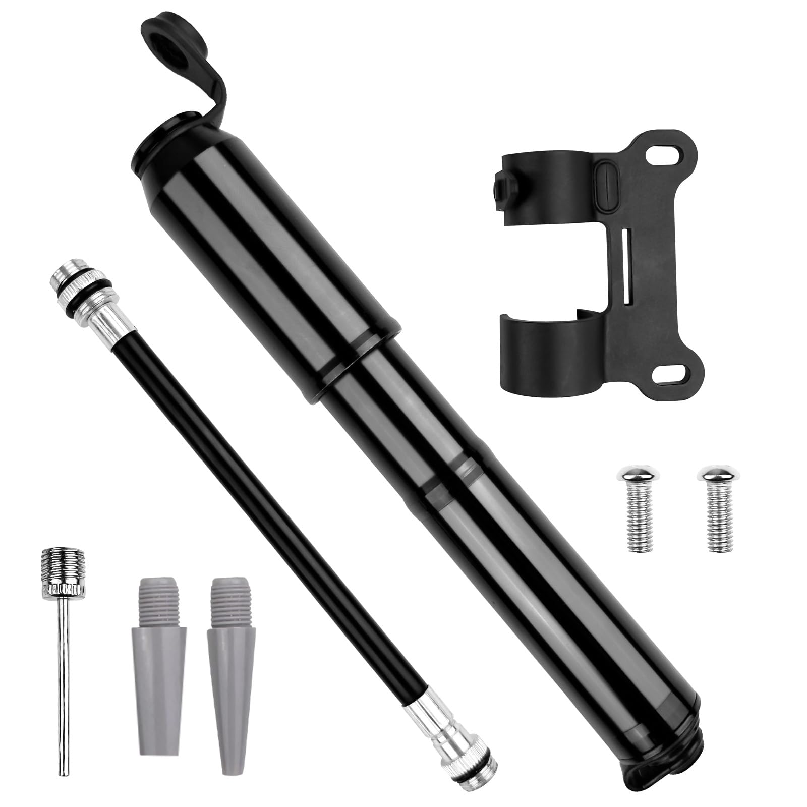 Mini Pompe à Vélo 120 PSI, Compatible Presta et Schrader, Support Fixation, pour Vélo Route VTT