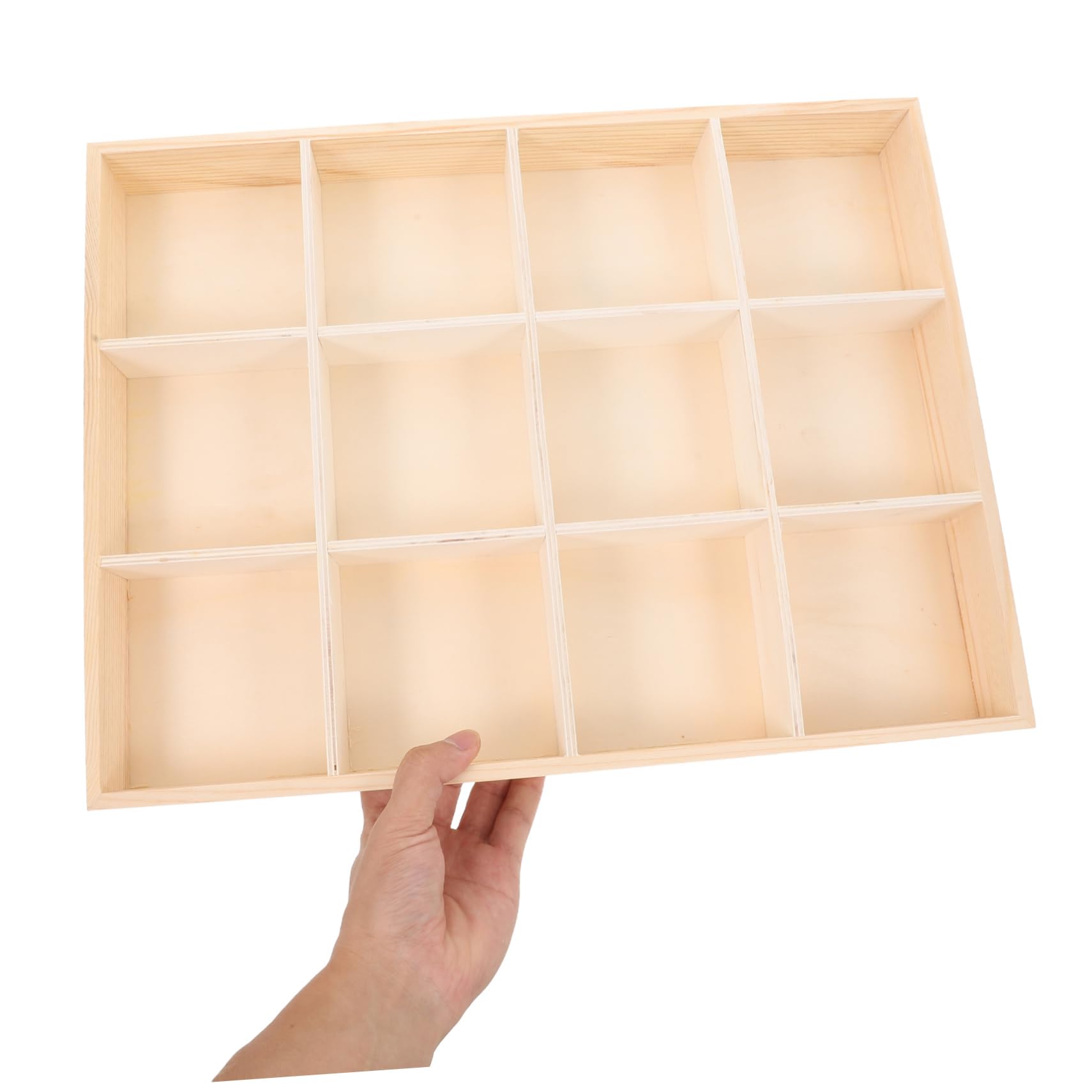 Gadpiparty Organizer Box in Legno per Trucchi e Gioielli, Porta Oggetti da Scrivania Scomparti Multipli, Display Box per Ufficio