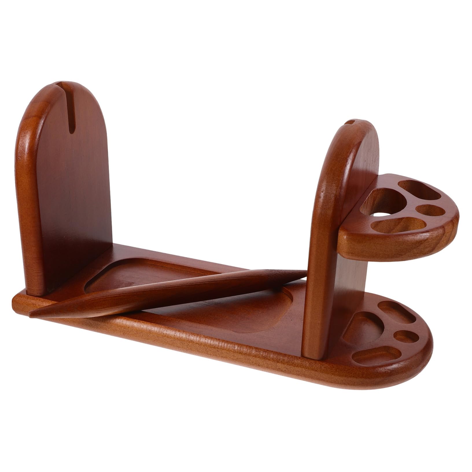 NUOBESTY Organisateur Porte-Fils en Bois Marron, Robuste et Facile à Utiliser, Support pour Bobines de Couture et Tricot Amateurs de DIY