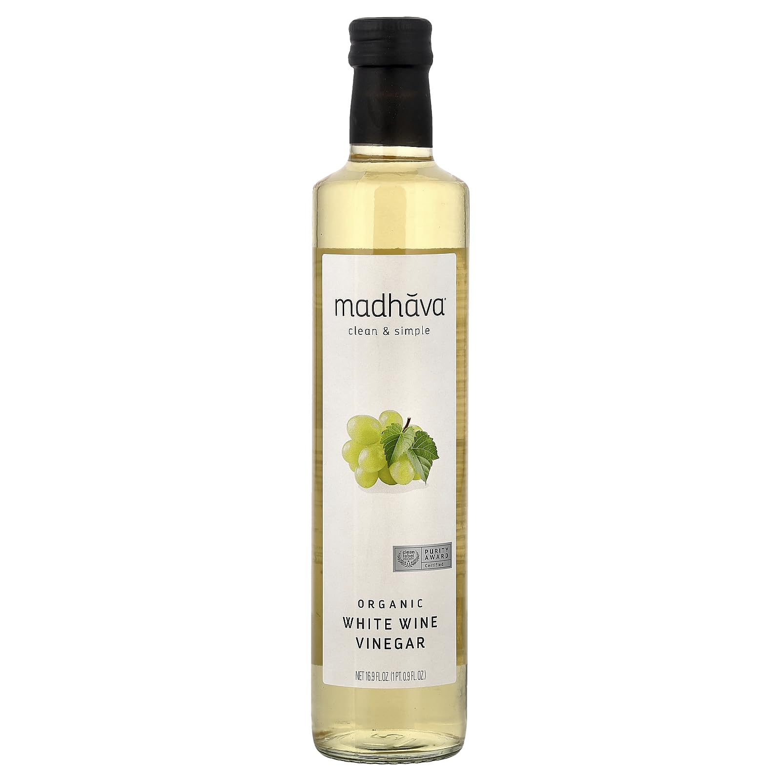Organic White Wine Vinegar, 16.9 fl oz, Madhava Natural Sweeteners