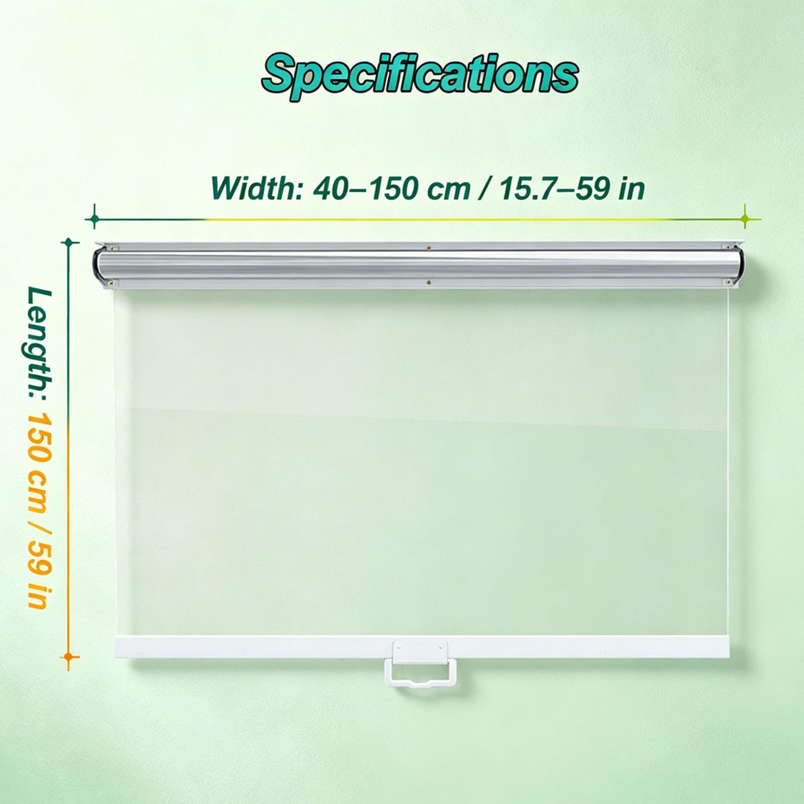 Estor Enrollable Transparente Comercial para Nevera Exhibidora Abierta | Cortina Nocturna de PET con Asa, Protector para Vitrina(W90xh140cm/35.4x55.1'')