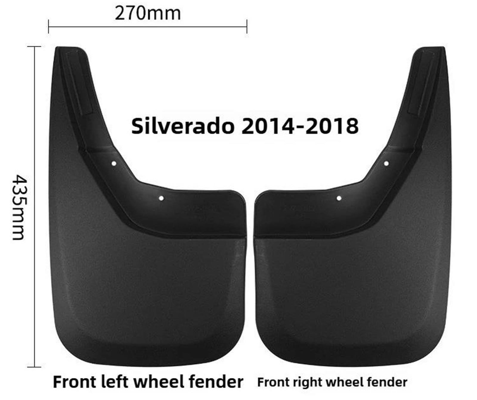 pour Chevrolet pour Silverado 2014-2018 Bavettes Protection Accessoires Auto