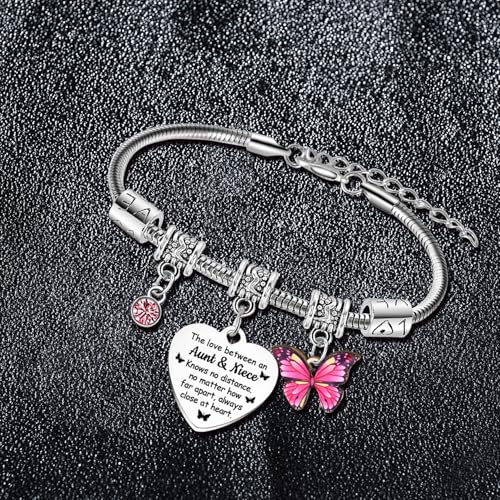 BESPMOSP Aunt Niece Bracelet Mother’s Day Gifts for Auntie Gifts from Niece Birthday Gifts for Auntie Bracelet Best Aunt Bracelets Aunty Present3