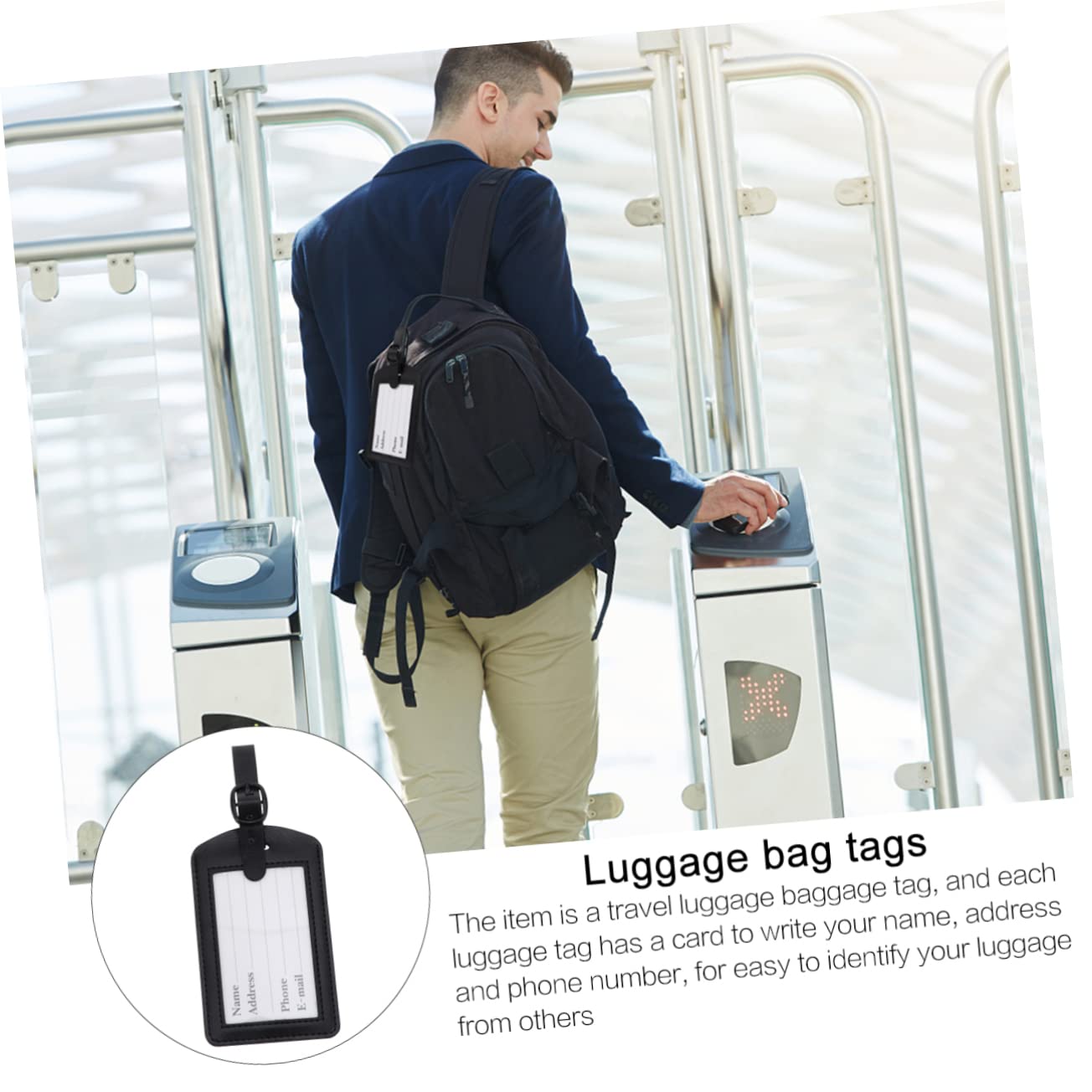 LIFKOME 15pezzi Etichette Per in Pu Targhette Regolabili Per Valigie Resistente e Accessori Per Design in