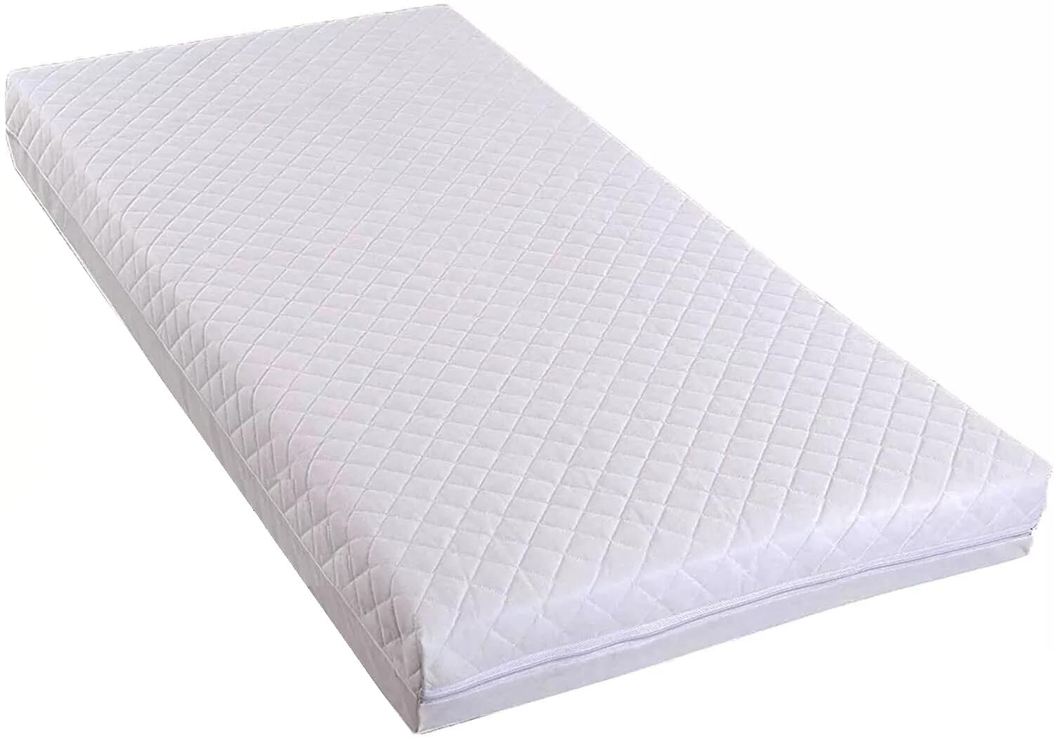 FOAMSUPA Quilted Travel Cot Mattress 120 x 60 x 13cm – Quilted Thick Baby Mattress Compatible with Red Kite, Graco & Mamas & Papas – Breathable Polycotton Removable Cover.