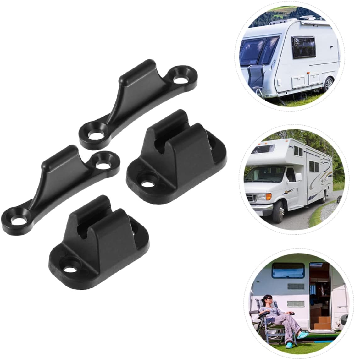 2Pcs Rv Door Catch Stop Durable Door Holder for Trailers Campers and Motorhomes Easy Installation for Cabinets and Lockers