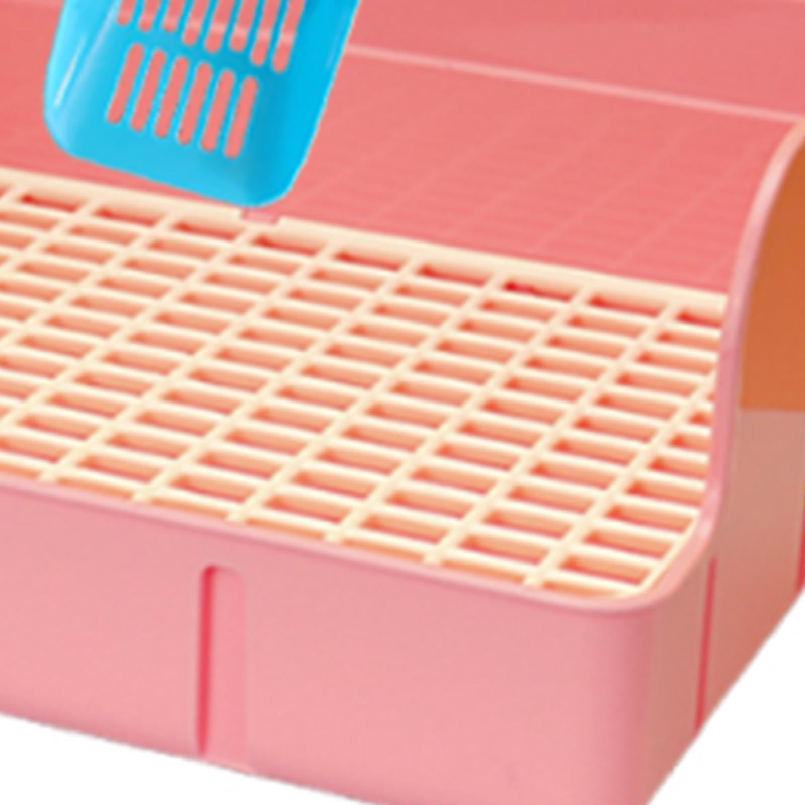 KESOTO Toilette per Conigli E Piccoli Animali, Vassoio per Furetti, Rosa