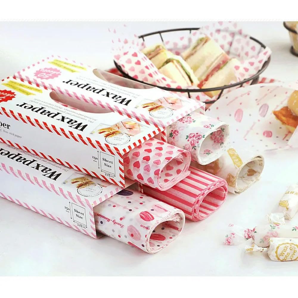 NYSDM 50 szt./partia papier woskowy papier spożywczy papier smarowy opakowania żywności owijanie chleba kanapki burger frytki papier olejowy narzędzia do pieczenia