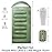 Atarashi Wide Sleeping Bags for Adults, Mens Sleeping Bags for Camping, Hiking and Outdoors, 3-4 Seasons Warm Cold Weather, Lightweight, Portable, Green Large Size with Compression Sack, 40\'\'X87\'\'