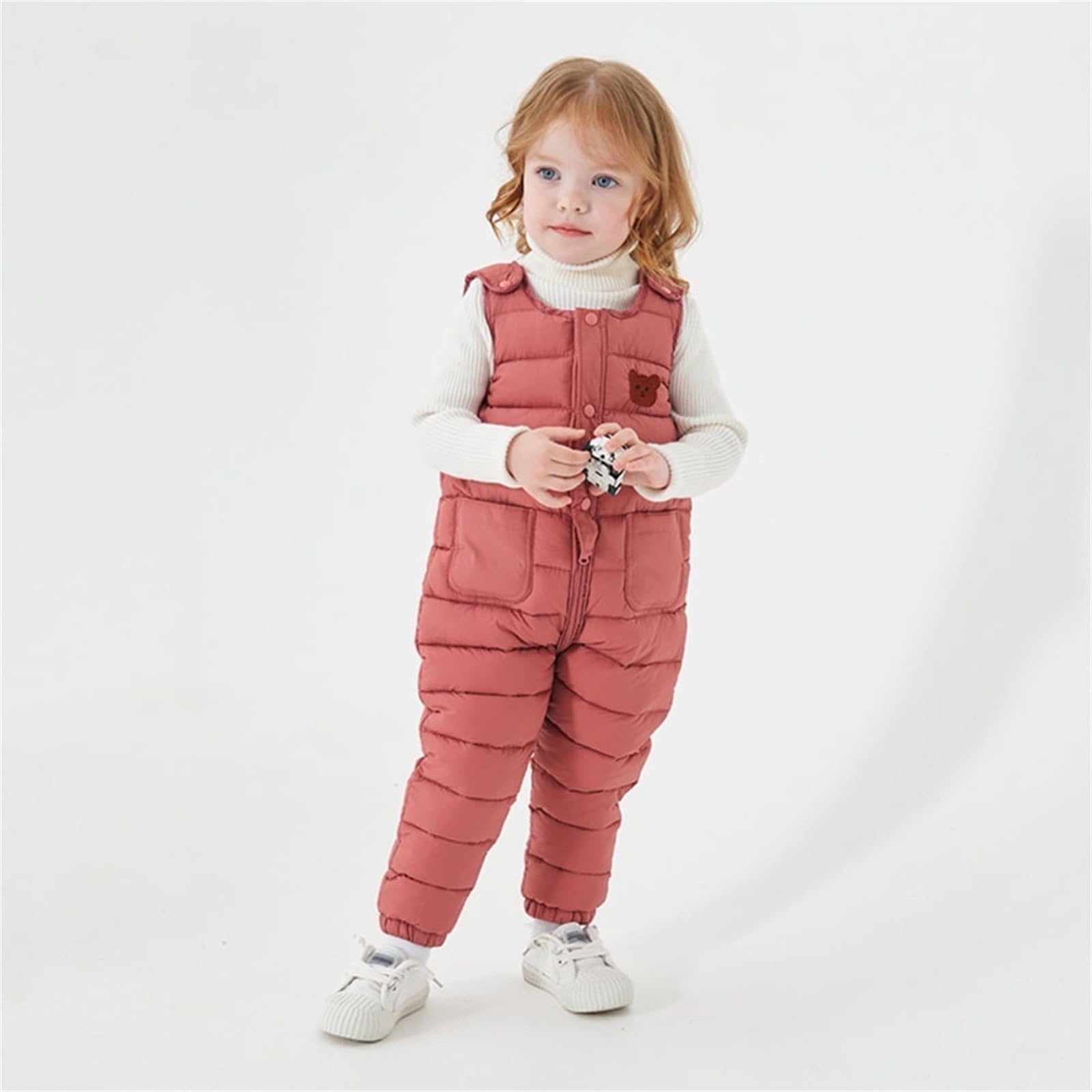 Pantaloni Sci Bambina Pantaloni Snowboarding Caldo Con Imbottitura Spessa Pantalone Da Neve Antivento Snowsuit Salopette Da Sci Apertura Con Cerniera Impermeabile E Traspirante Inverno Lunghi