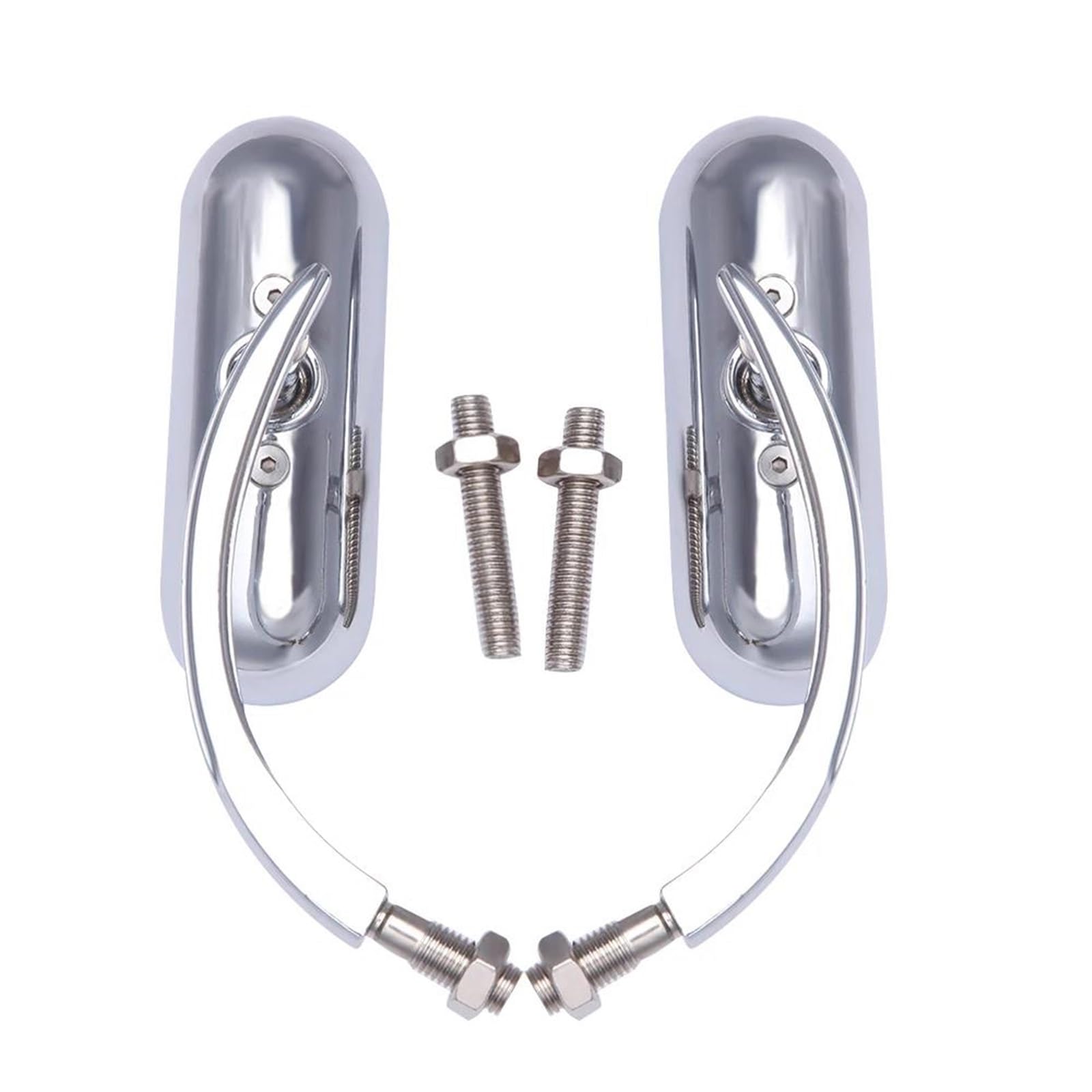 Rétroviseur Moto Rétroviseurs De Recul pour Harley Touring Electra Glide Dyna pour Fatboy Softail Breakout Sportster(Argent)