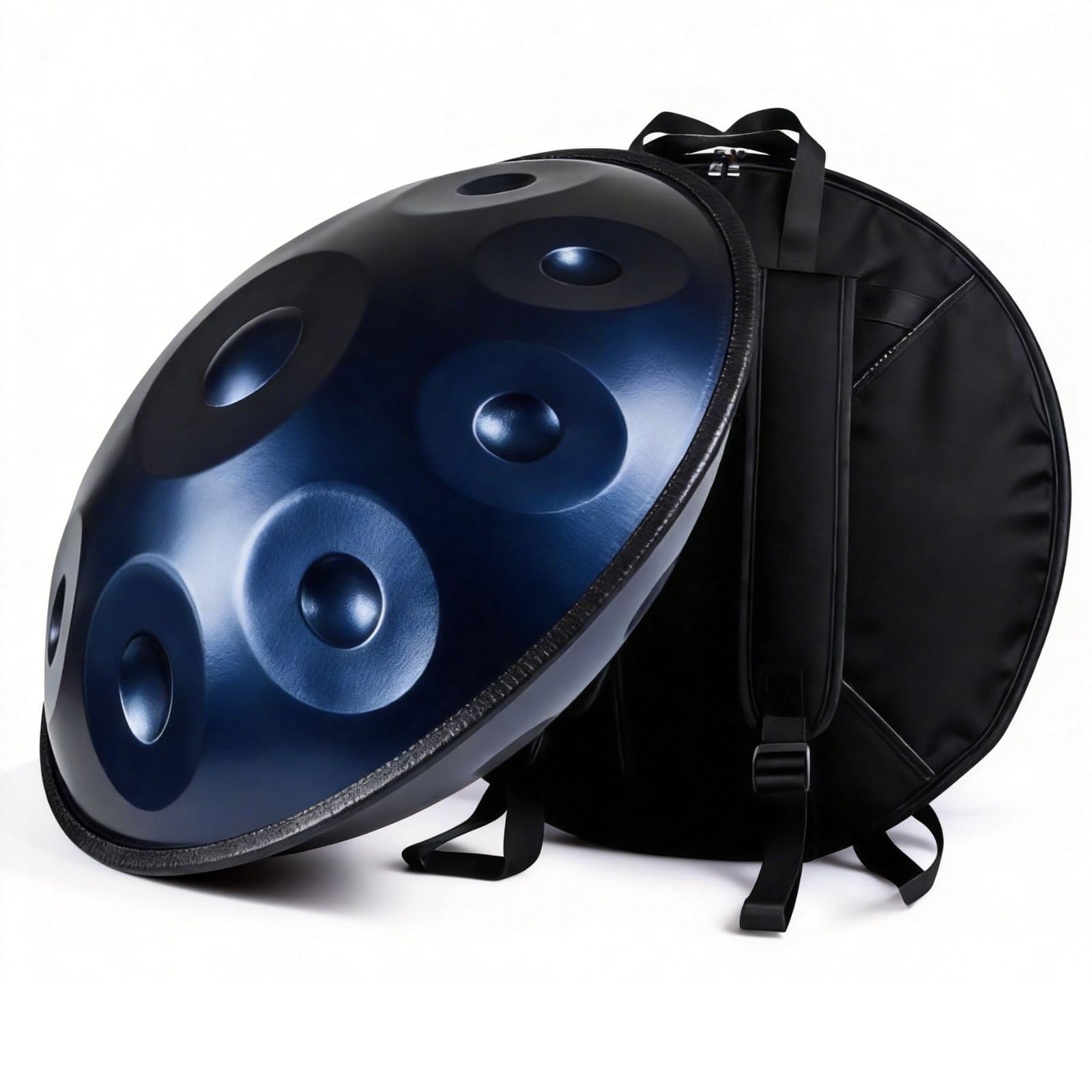 Handpan Drum de Acero D Minor Handpan Instrumento Musical 9 10 12 Notas Afinado 432Hz 440Hz para Meditación Yoga Música y Práctica Sonora para Terapia Relajante(Azul,440HZ/9 Note)