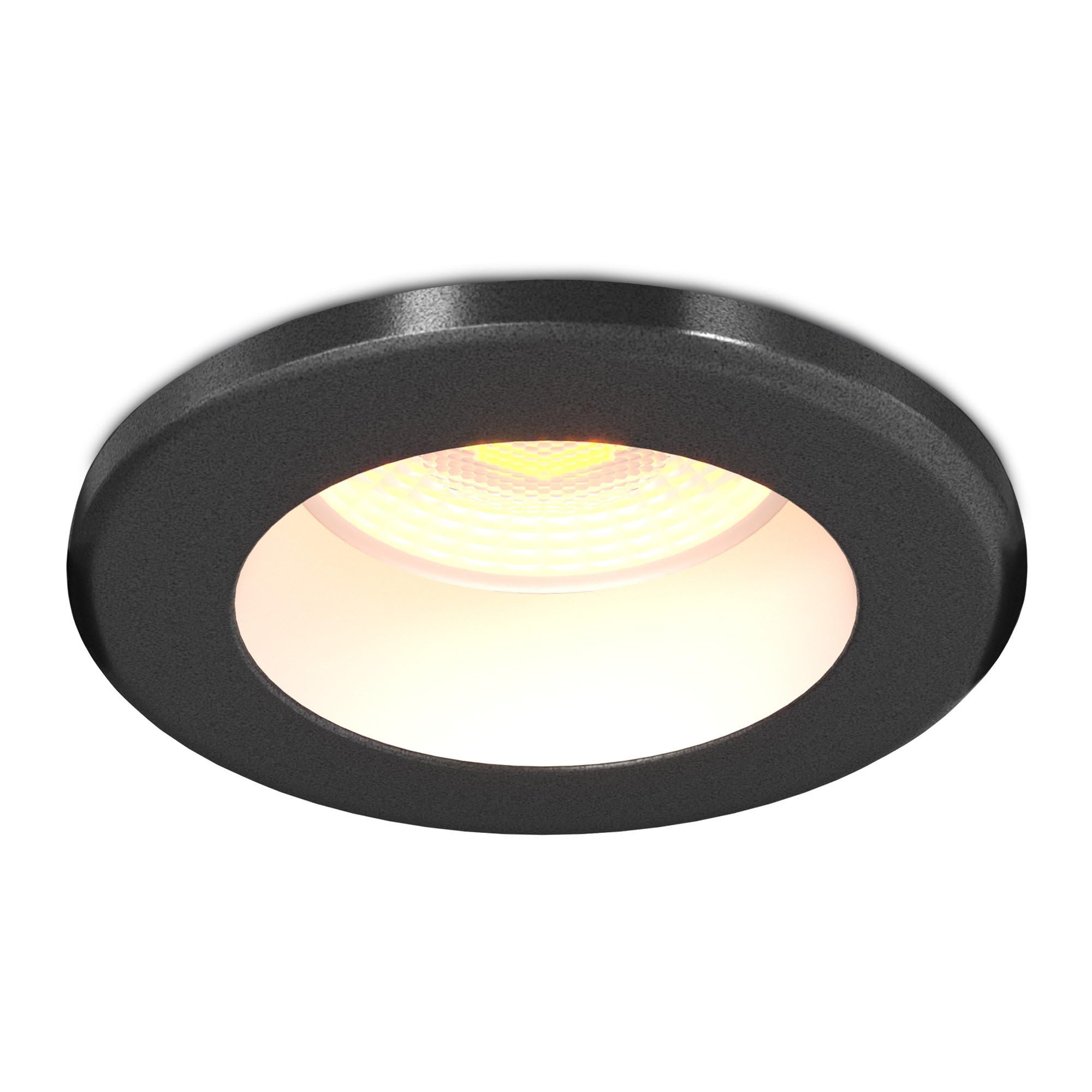 Ledvion - LED Recessed Spotlights, Black, 4W, CCT 2200K-4000K, Ø55mm, Stainless Steel, IP65, Dimmable