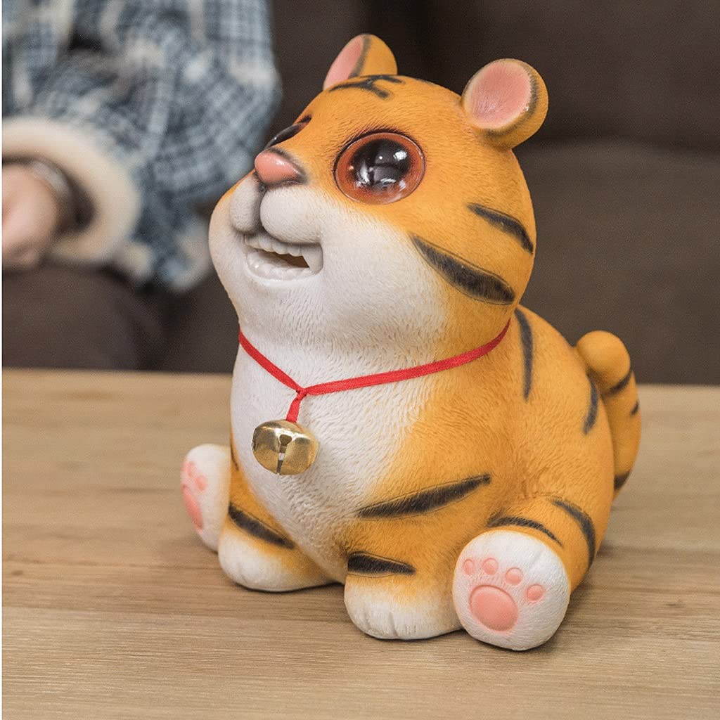 かわいい貯金箱 虎の形をした貯金箱 かわいい赤ちゃんのお金銀行 樹脂製 動物 コレクタブルコインバンク 多目的貯金箱 子供用またはテ Amazon.co.jp:  貯金箱 おしゃれ かわいい虎の貯金箱-収集可能な動物の芸術-樹脂コインバンク多目的マネーバンクとテーブルの装飾子供に ...