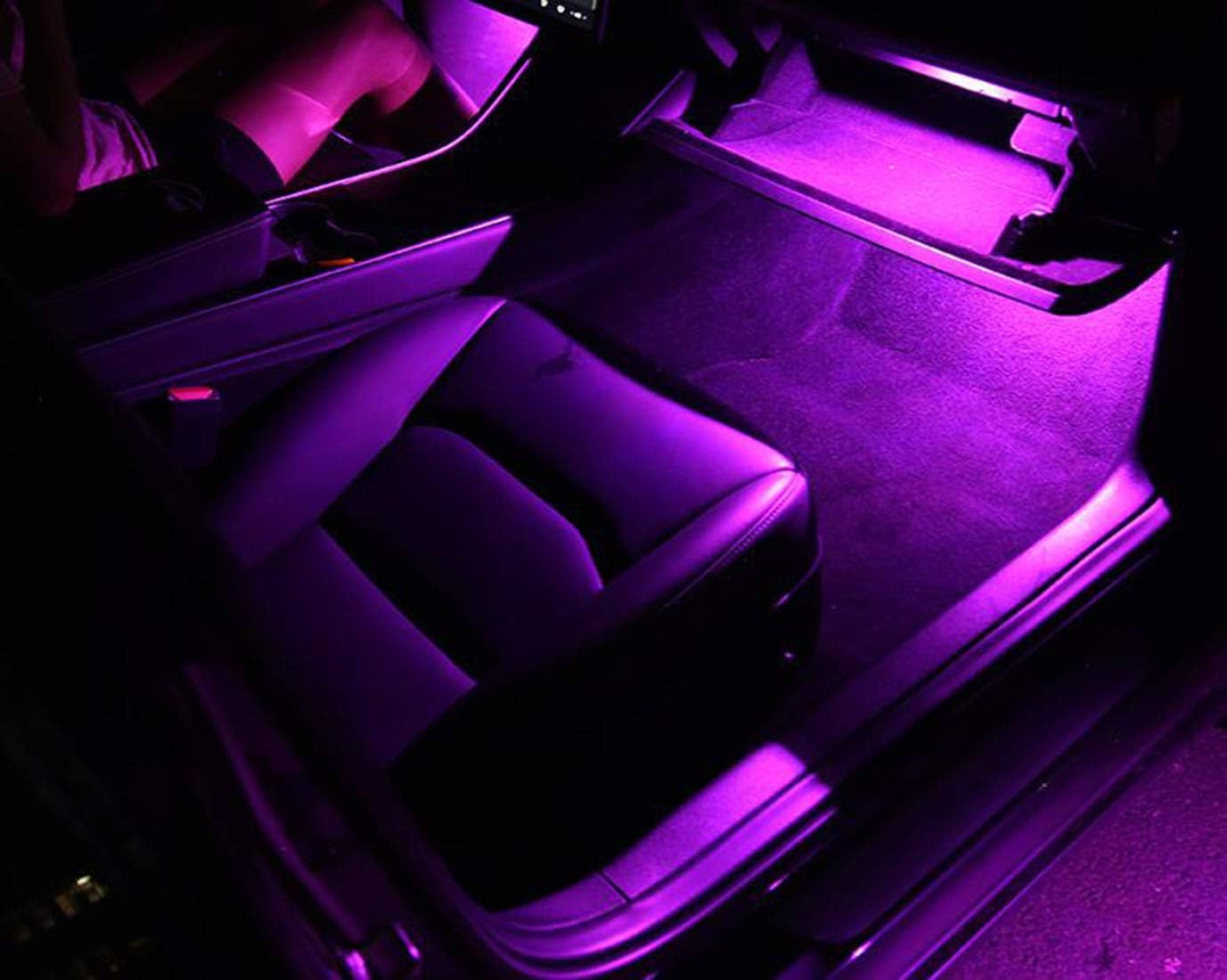 Interior LED Car Light Bulbs Kit,Upgrade Lighting Replacement Compatible Kit Glitter Lamp 4 Pcs for Tesla Model 3 Model Y Model X Model S (Purple)