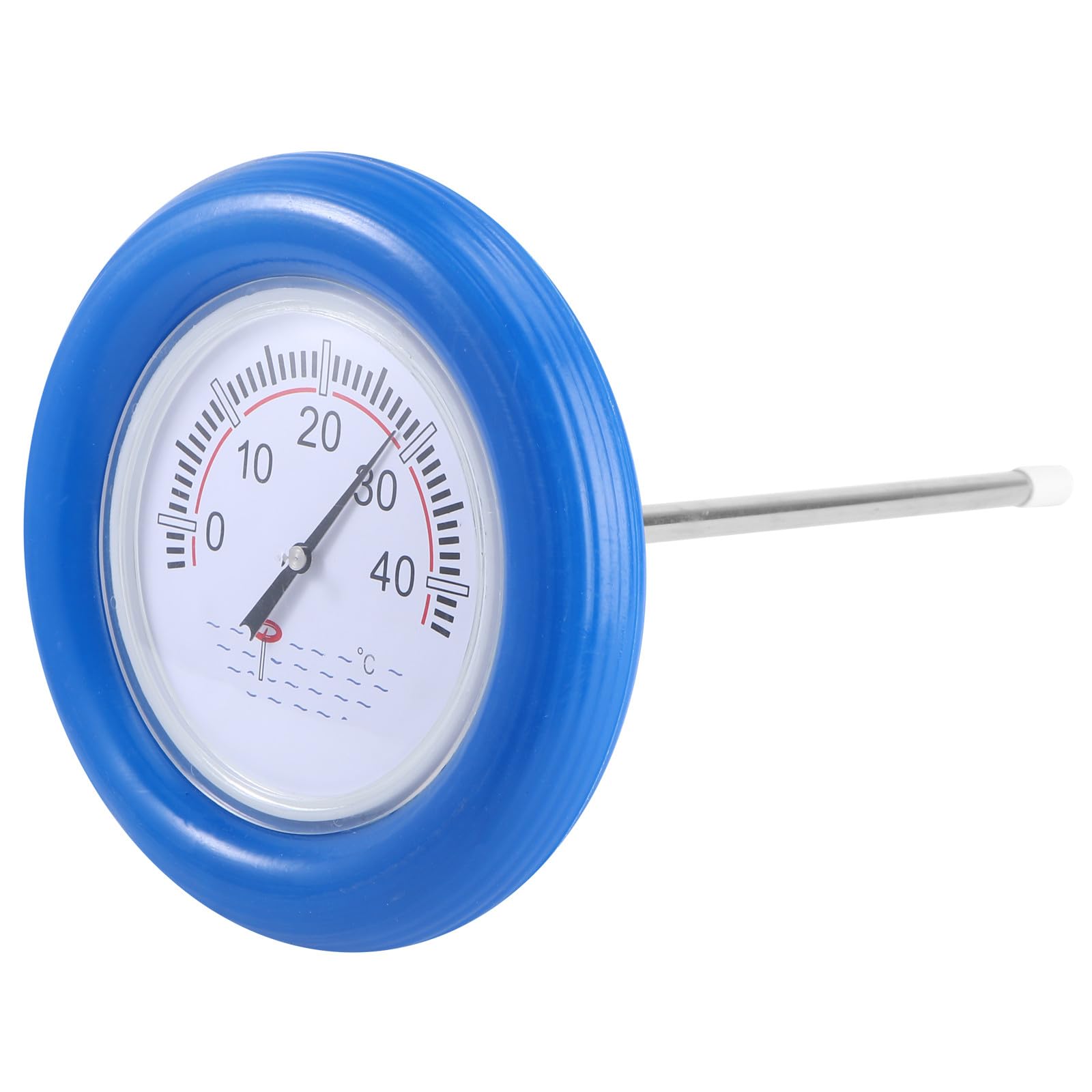 FOMIYES Poolthermometer mit Großem Display aus Edelstahl und Kunststoff Schwimmendes für Präzise Temperaturanzeige im Wasser und Sommerfest für Fischteiche