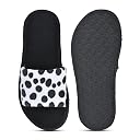 Star Fish Women's (1701) |Extra Super Soft Comfortable Slippers | Ladies Home Soft Slippers | Open Toe Comfortable Sole | Bedroom Indoor House Cloth Women Slippers Black White 6 UK gallery image