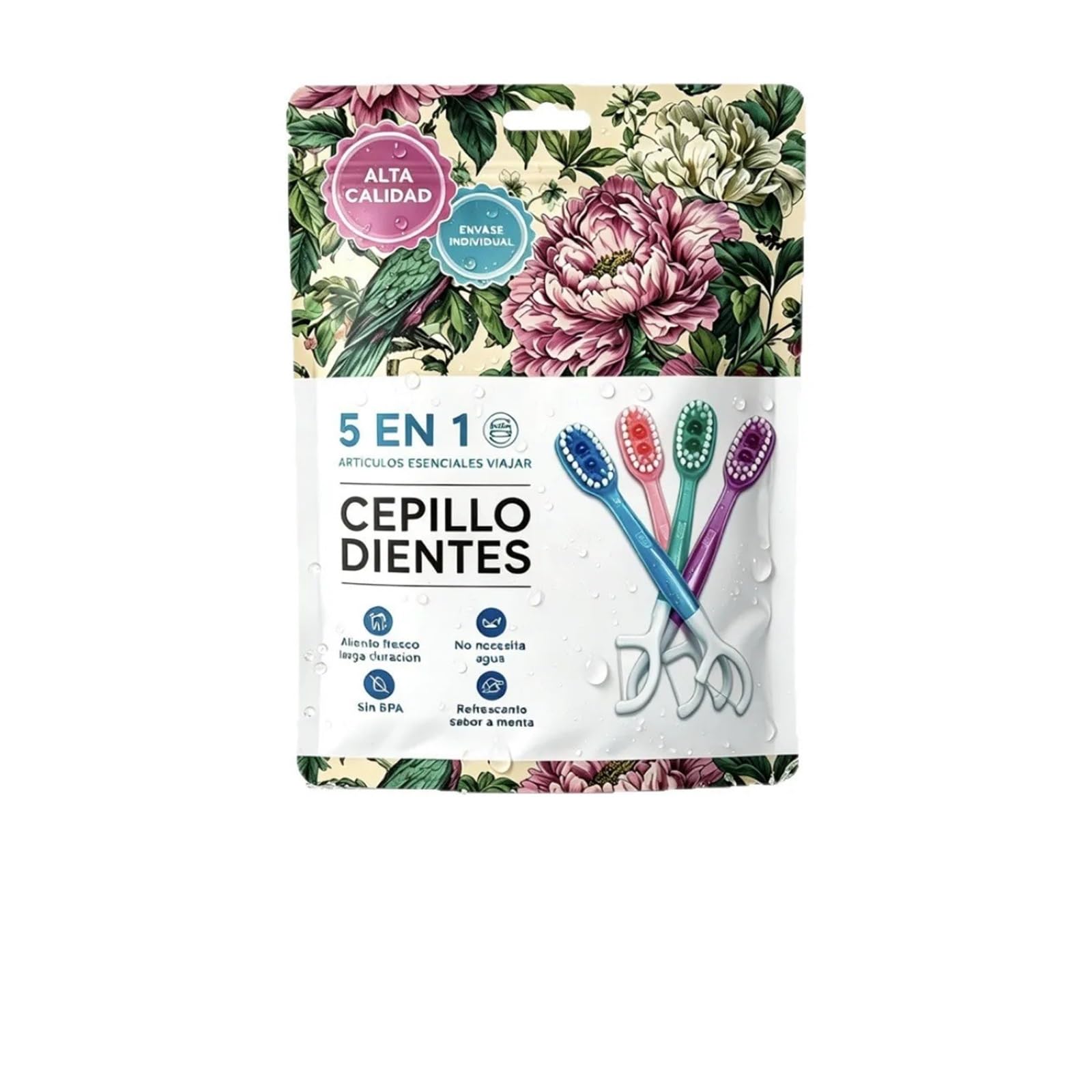 Cepillo dental desechable portátil con raspador lingual y perlas frescas | Limpieza profunda sin enjuague. Ideal para viajes, camping y oficina.(Mix 26 Pack)