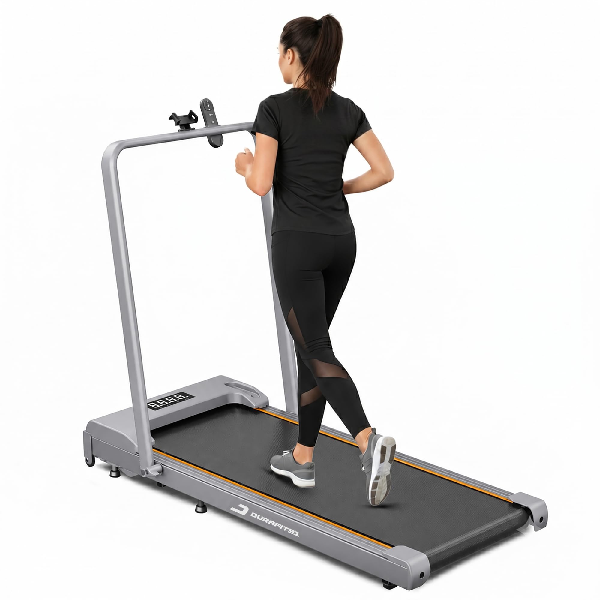 Durafit91 Compact 3HP Peak BLDC Motor Treadmill with Mobile Stand & Remote