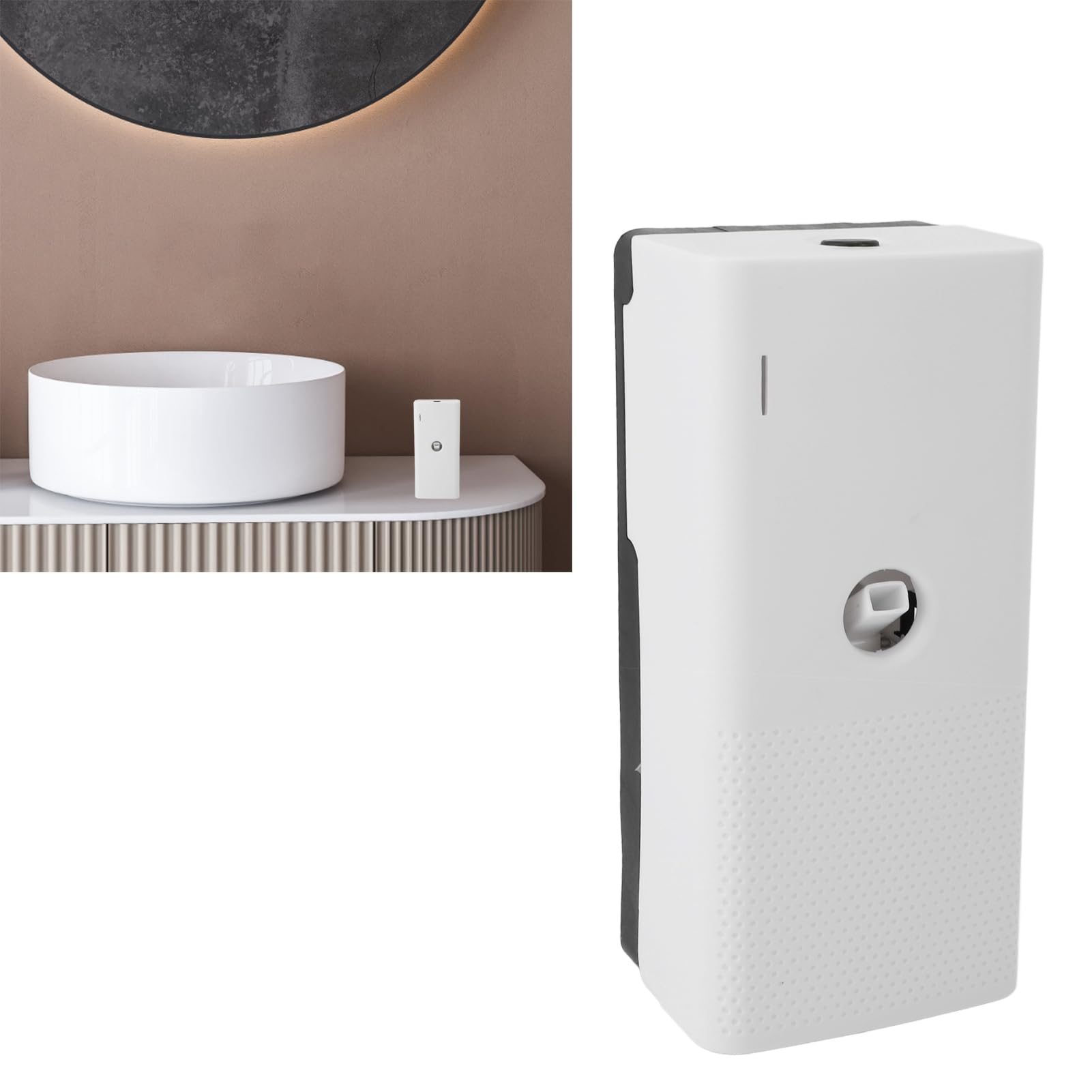 SIXRUN Macchina per Diffusore di Profumo di Oli Essenziali, Diffusore 'acqua in ABS con Funzione Timer, Deodorante a Parete Alimentato a Batteria per la Camera da Letto di Casa, il Bagno