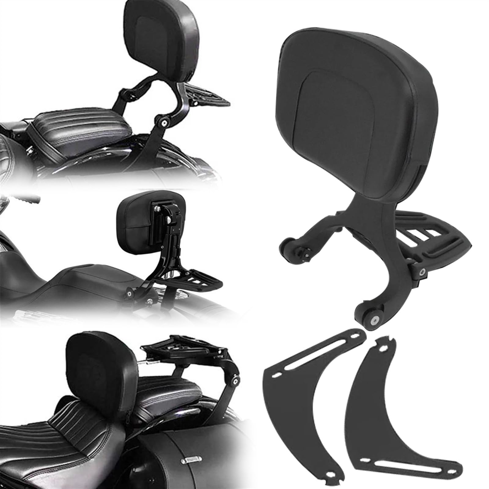 Schienale Passeggero Conducente Regolabile Multiuso per Moto per H&Arley Softail FLSTC Heritage 2018-2020 2019