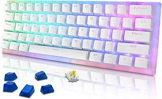 XVX K61 PRO 60% Keyboard, Hot Swappable Mechanical Gaming Keyboard, Gateron Switch Dual RGB Backlit Compact 61 Keys for PC PS4 Xbox (Womier Pudding, Yellow Switch)
