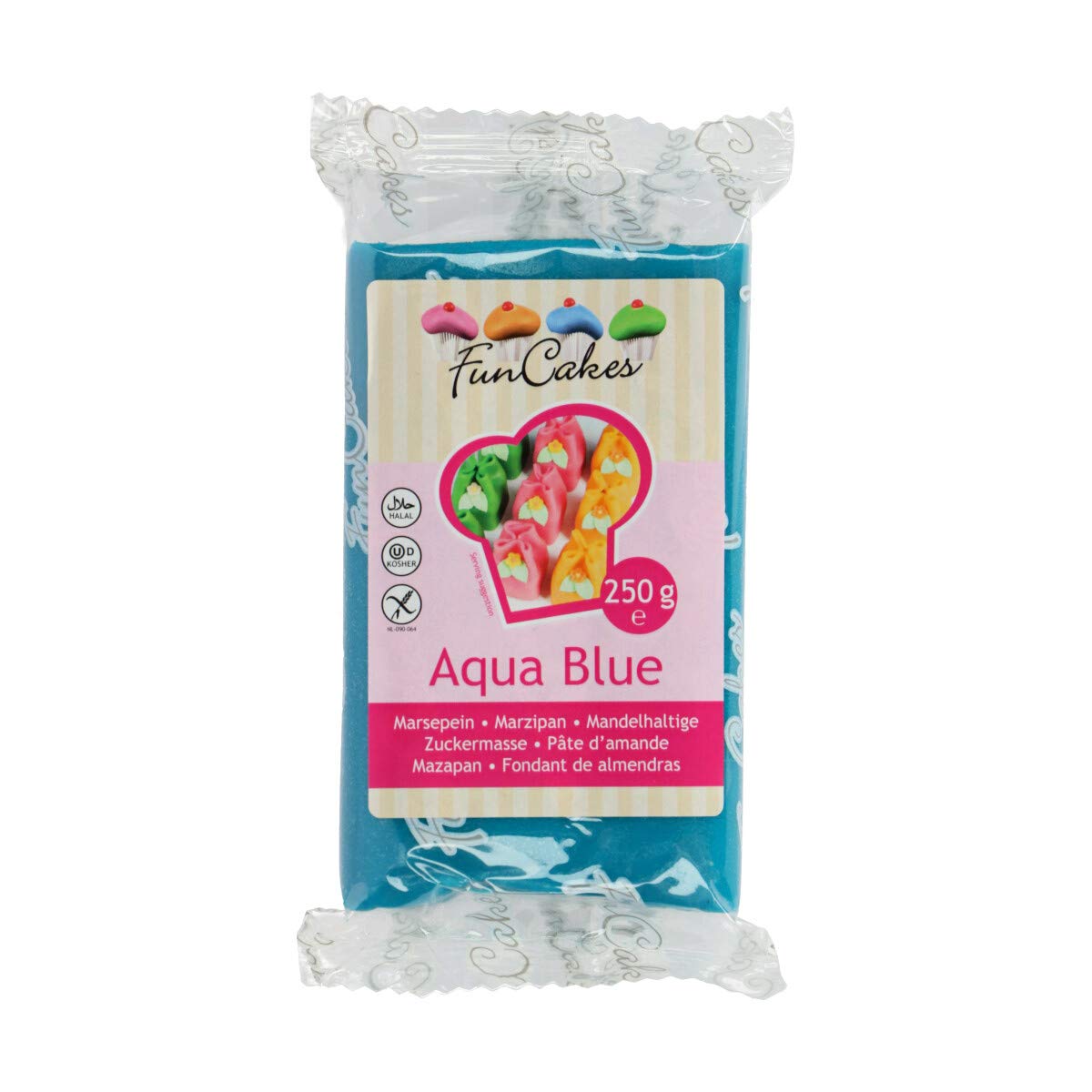 FunCakes Mazapán 250 g Flexible Fácil de Extender Decoración de Pasteles Halal Kosher sin Gluten