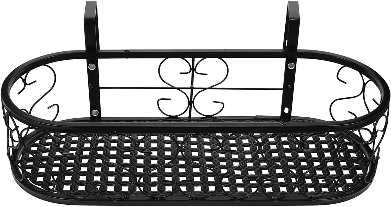 Balkon kwiatowy dziobak metal wiszący balustrada lustrzak lustrz roślina kosze półka półka półka półka stojak kwiatowy sadzarki wiszące garnek do ogrodowego balkonu dekoracje patio.