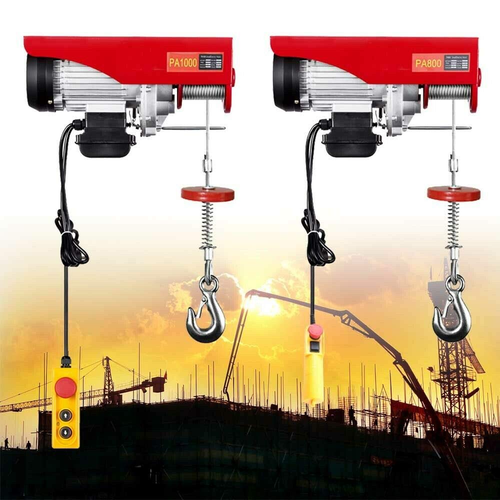 Funda de cuerda, cabrestante eléctrico, 800 kg/1000 kg, profesional, para levantar y mover objetos pesados (1000 kg)