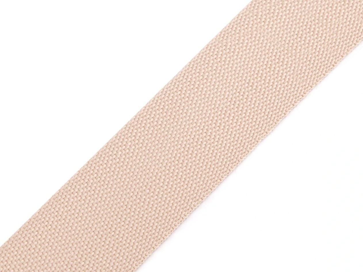 cyclingcolors 40mm Wide Polypropylene Webbing Strap 25 Metres Rope for Backpacks, Furniture, Chairs, Haberdashery, Clothing, Light Beige
