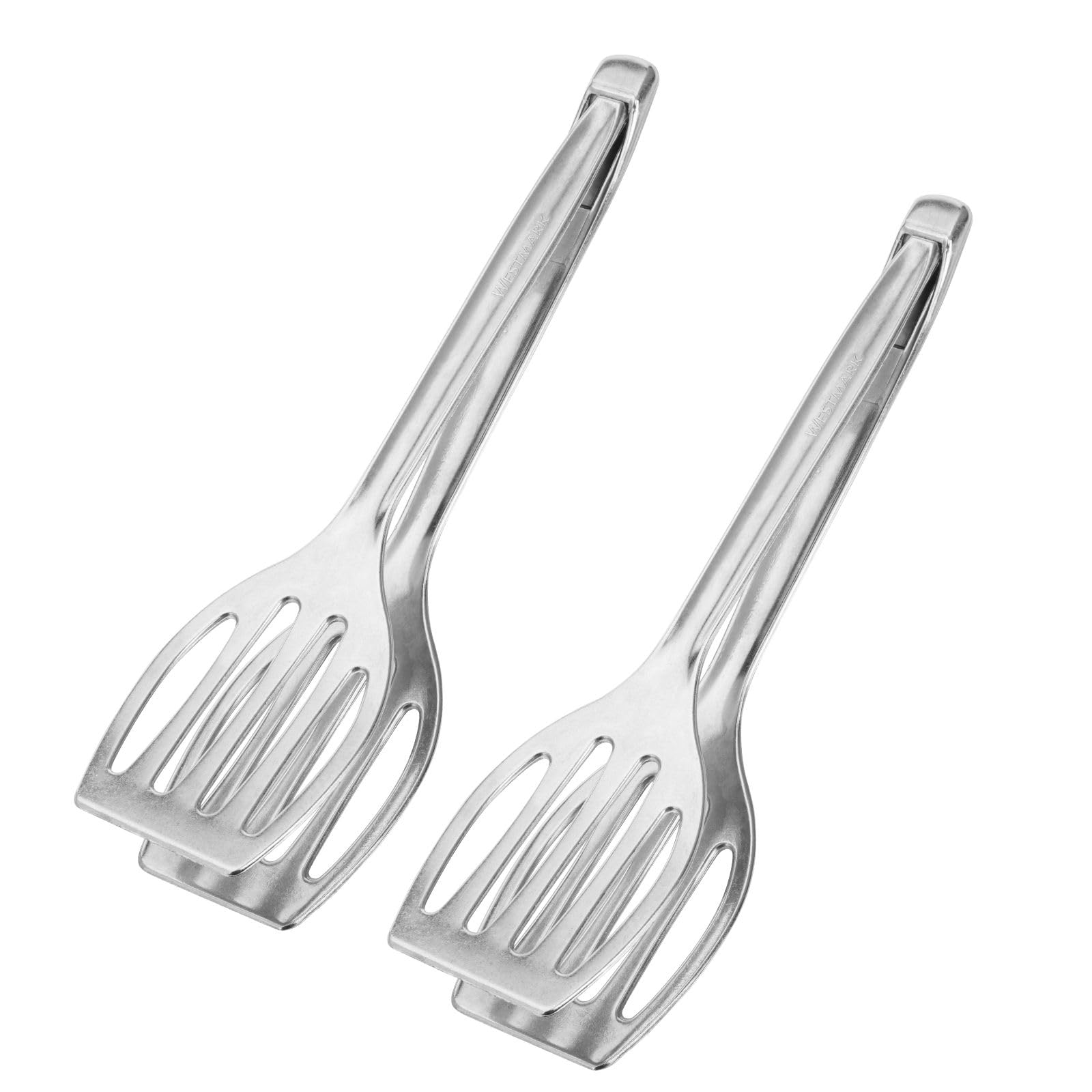 Westmark 2 in 1 Duetto – Spatula and Grill Tongs, 27.5 cm, Die-cast Aluminum – Silver