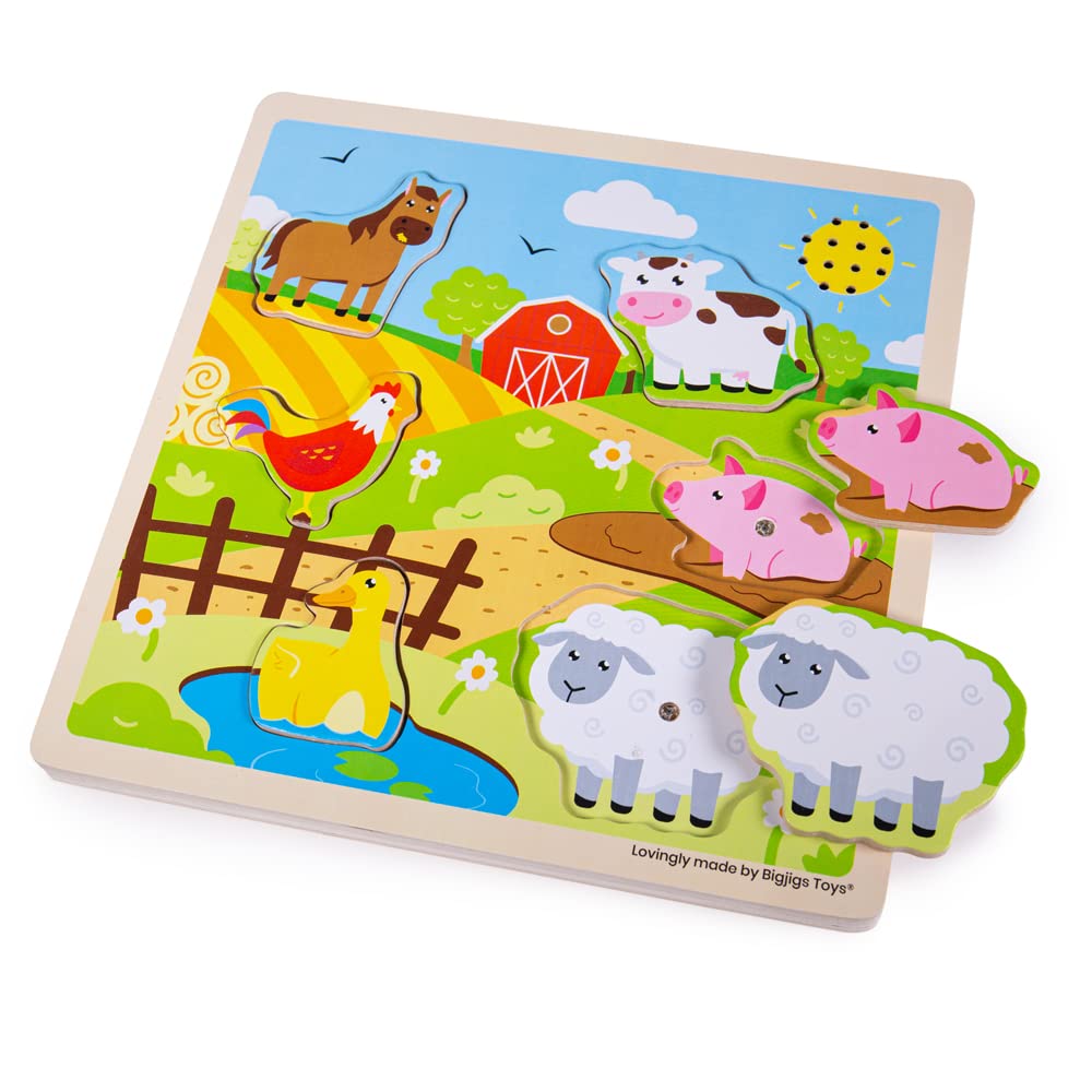 Bigjigs Toys Wooden Farm Sound Puzzle