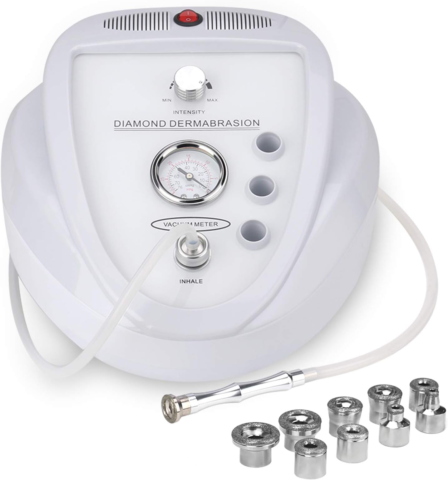 mcwdoit Upgraded Diamond Microdermabrasion Machine, 65-68cmHg Suction Power Professional Dermabrasion for Skin Peeling Rejuvenation Lifting Tightening Beauty Device