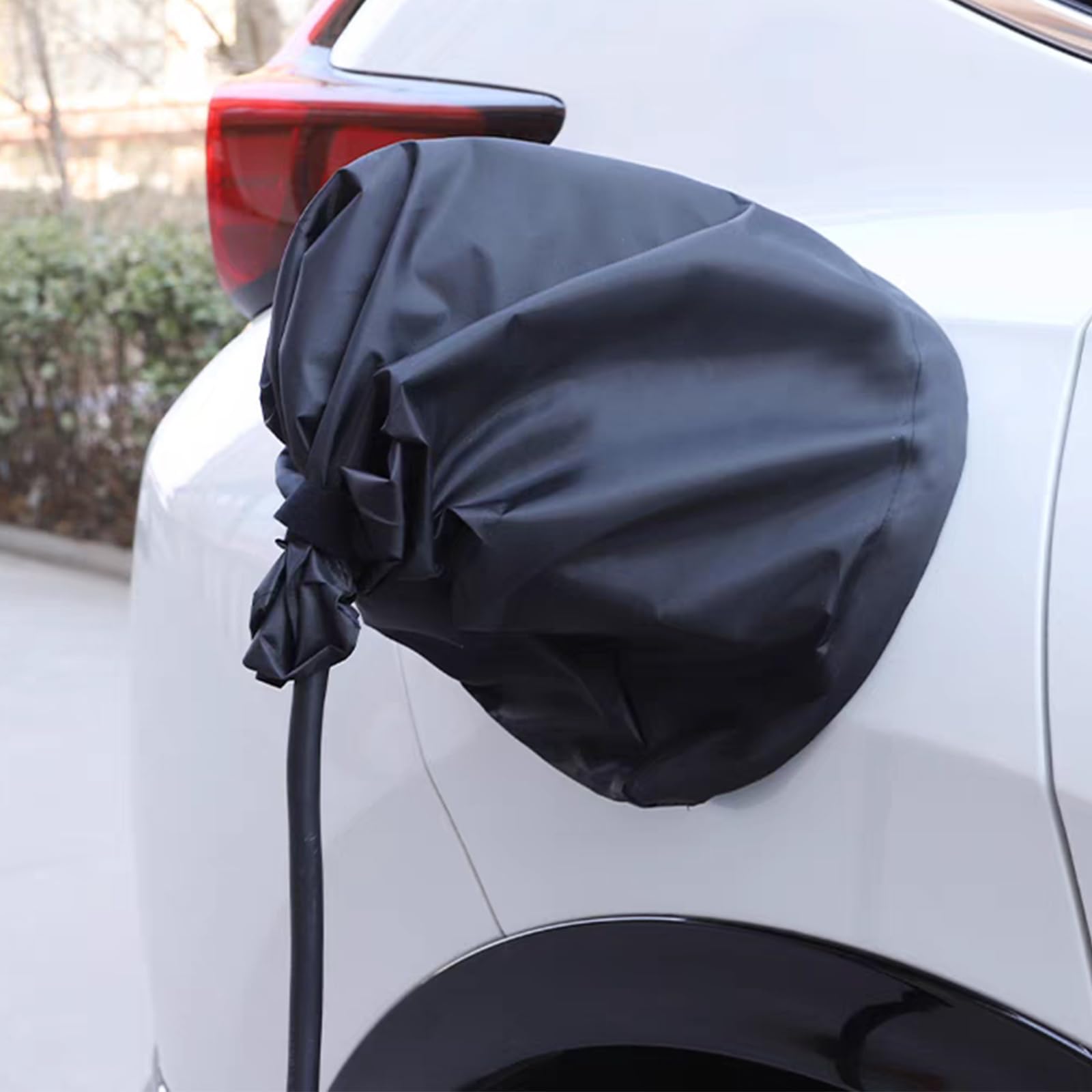 Ladebuchse Regenabdeckung Schutzhaube, EV-Ladeanschluss-Abdeckung, Regensichere, wasserdichte Outdoor-Ladeanschluss-Steckerabdeckung, für EV Ladegeräte wasserdicht, Schnee, Regen (Schwarz)
