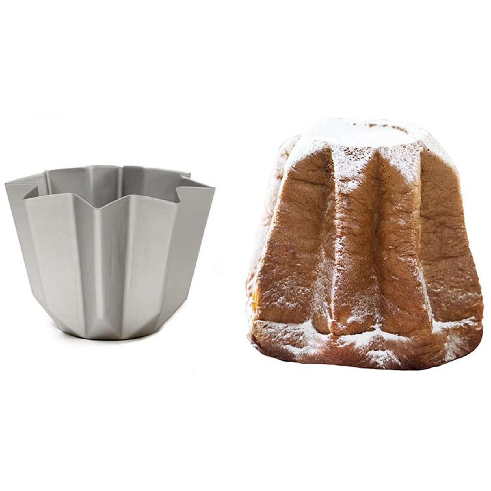 5X Eloxiertes Aluminium Dekorative Form Kuchen Brot Pandoro Gelee Schokolade Muffin Haushalts Waren Küche Back Werkzeuge B.