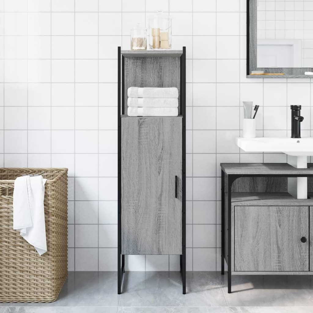 Armario de Baño con Estructura Robusta y Diseño Ahorrador de Espacio para Almacenamiento Amplio de Artículos de Tocador y Productos de Higiene Personal