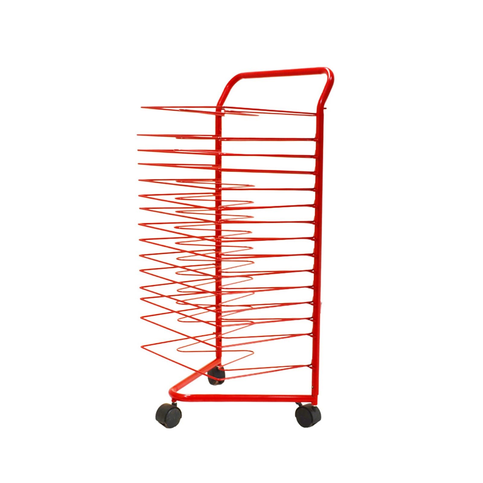 Aioneer 16 Tiers Artwork Drying Rack Trolley, Storage Display Rack,For Posters Studios Kindergarten Galleries Home,43x85x32cm