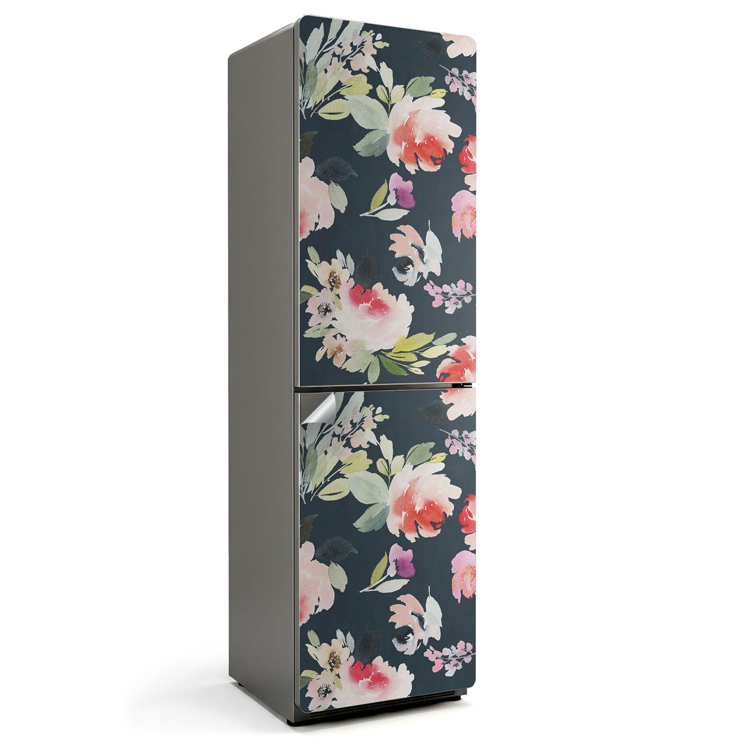 Vinilo para Frigorífico 60x205 cm Floral Acuarela Adhesivo Elegante
