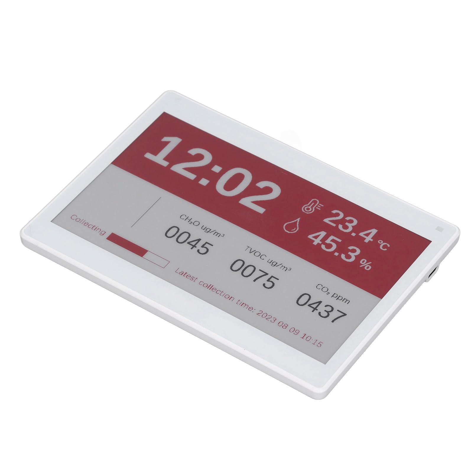 Pantalla de Papel Eléctrica Inalámbrica, Insignias de Nombre de Pantalla de Tinta Retro de 7,5 Pulgadas para Reuniones de Negocios de Oficina, Material ABS Blanco