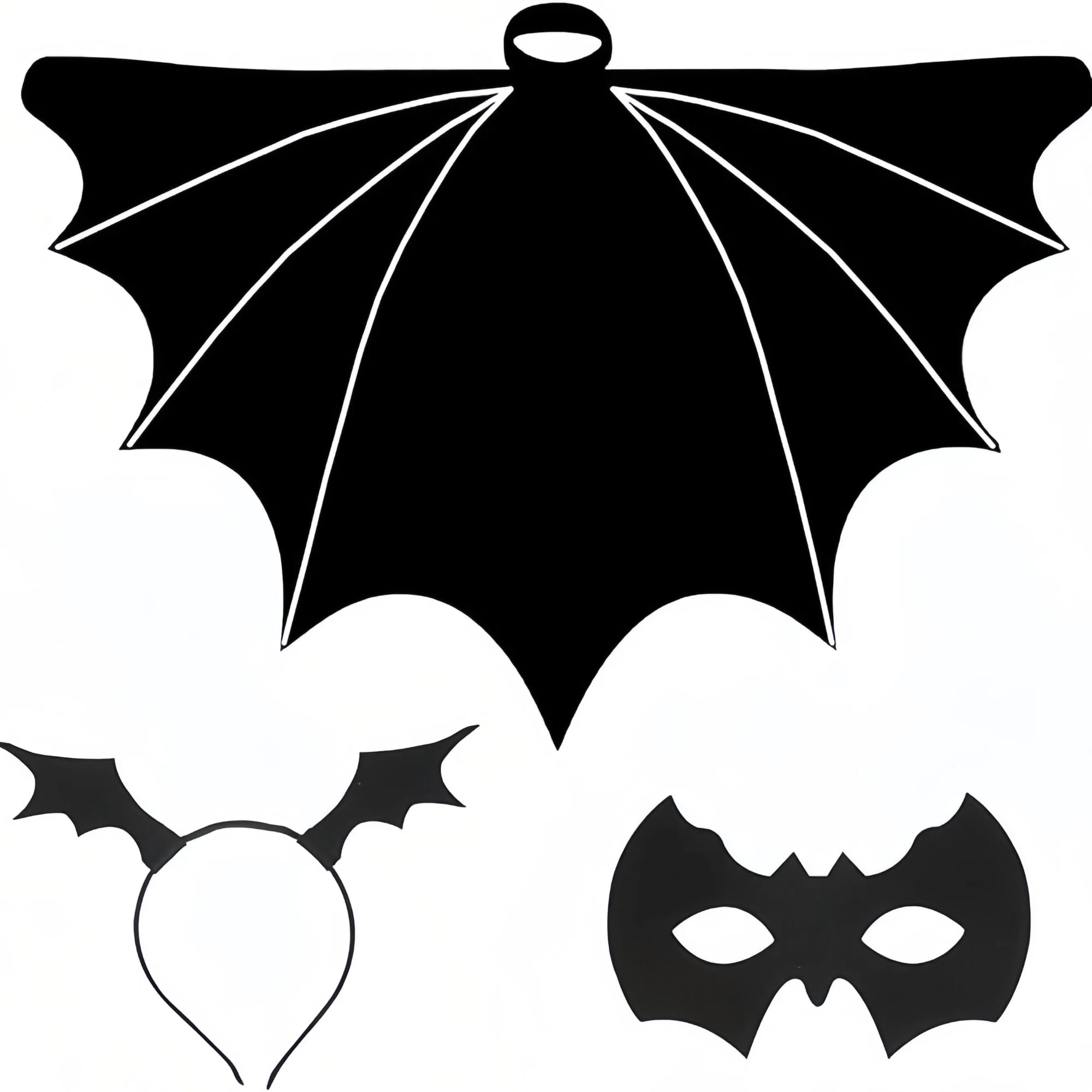 Sponsored Ad – Bat Costumes Black Bat Wings Cape Hairband Eye Mask for Halloween Fancy Dress Costume