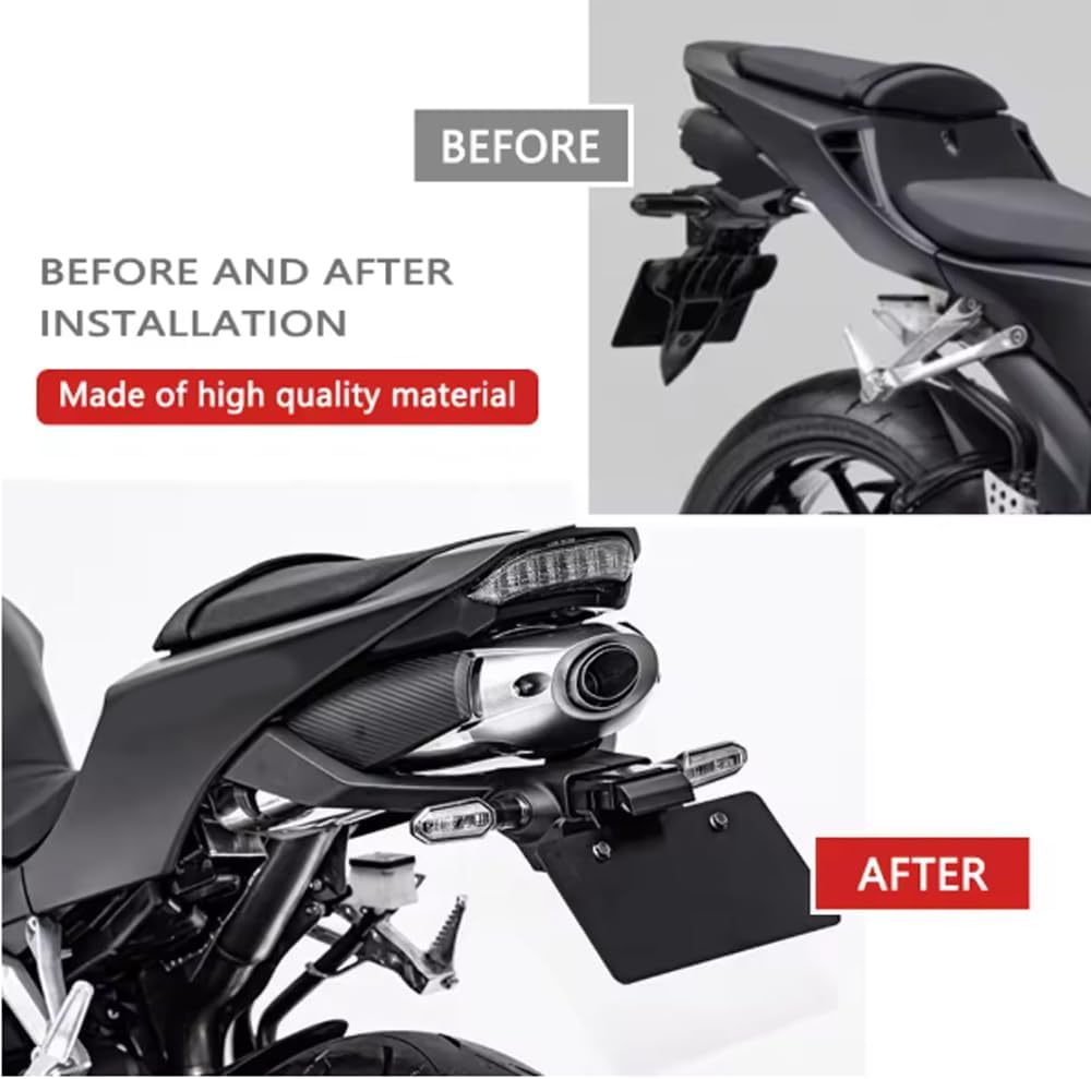 for CBR600RR cbr600rr 2026 2025 2024 2023-2013 Accessories Short Taillight Bracket License Plate Light Holder Taillight Bracket License Plate Frame and Short Taillight License Plate Bracket