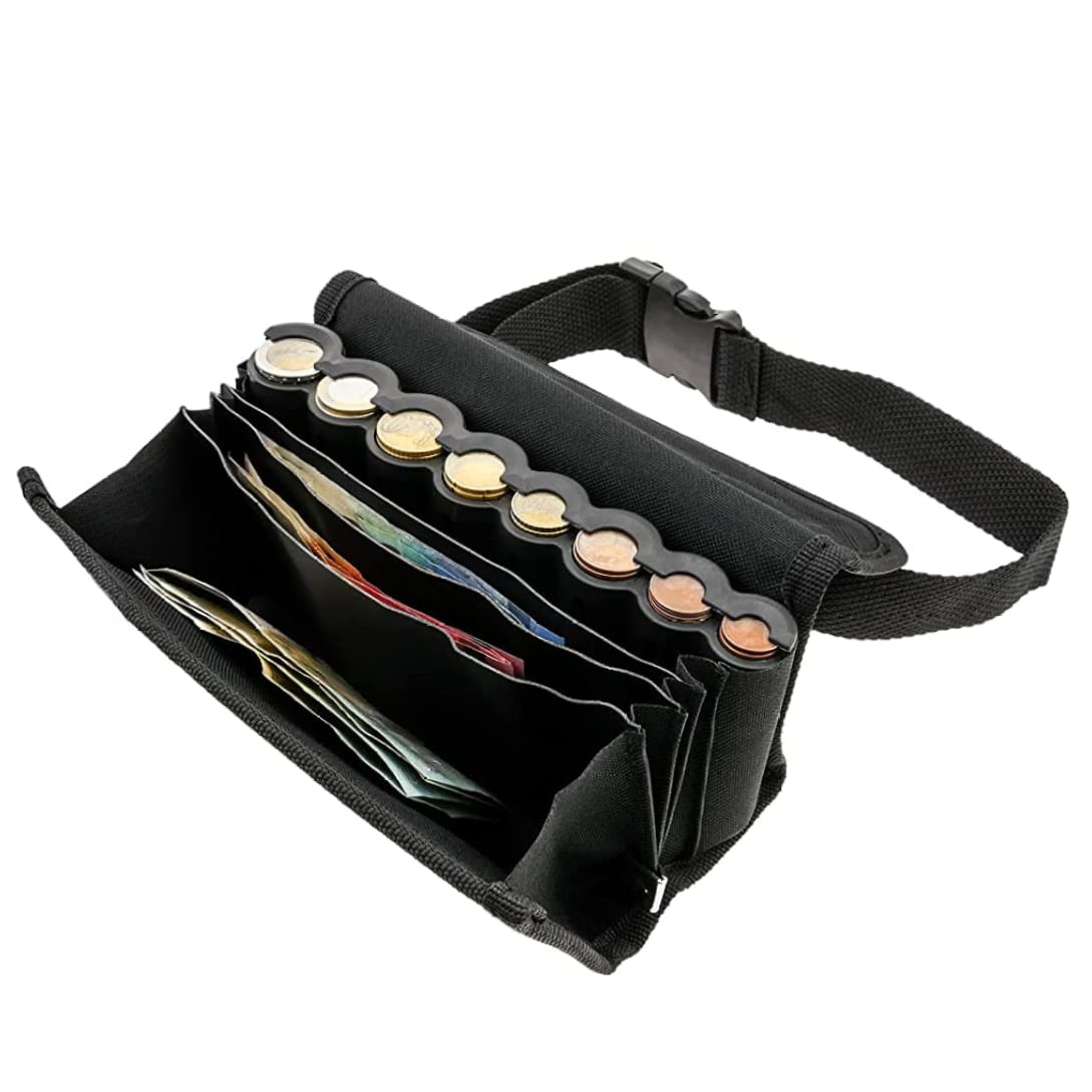 DierCosyCoin Belt, Waiter's Purse with Coin Dispenser & Carrying Belt, Euro Coin Dispenser Fanny Pack, Euro Sorter Organizer for Taxi Driver, Waiter & Street Stall Owner