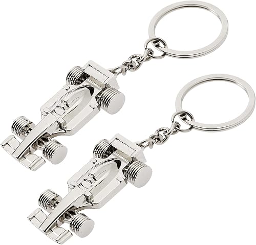 Create Idea 2 llaveros de coche de carreras F1 de metal Fórmula 1, llavero de coche de carreras, bolso de mano, regalo especial para cumpleaños,