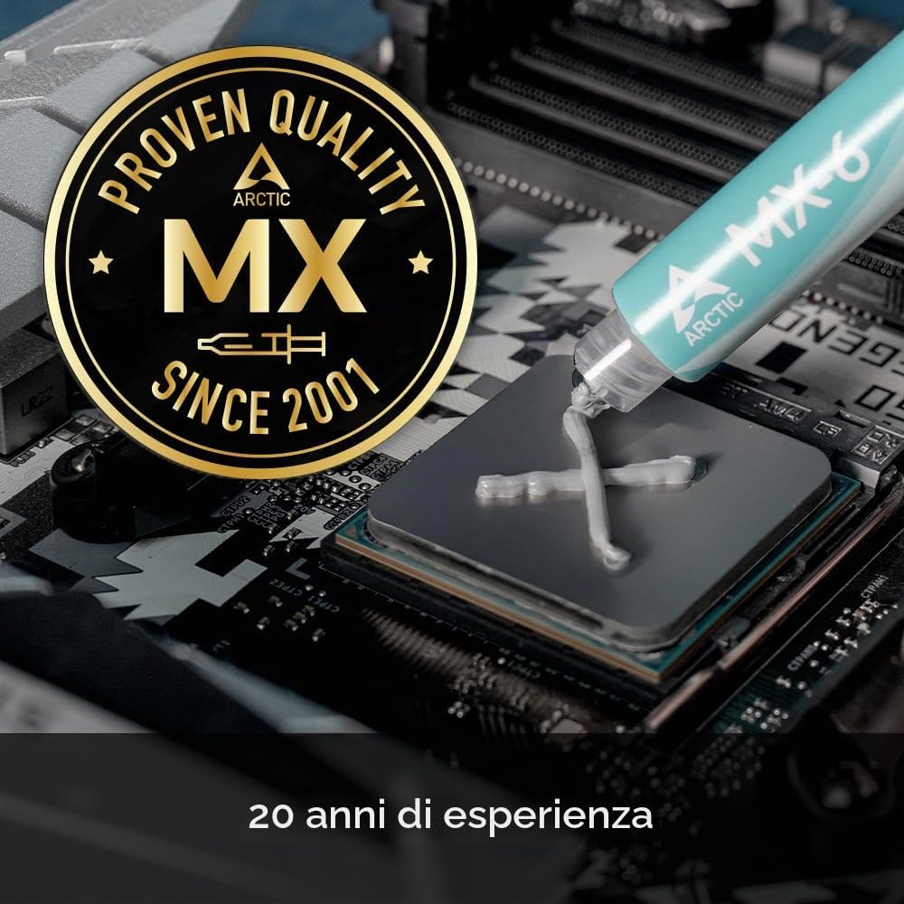 ARCTIC MX-6 (4 g) Pasta Termica per CPU, schede grafiche, laptop, conducibilità termica elevata, non conduttiva