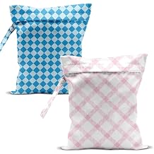 Swimsuit Bag Wet Bags for Travel Reusable Waterproof Dry Bags Diaper Bag Pink Blue Diamond Wet Bag for Swimsuit Towels Beach Gym 10.212.6 Inches