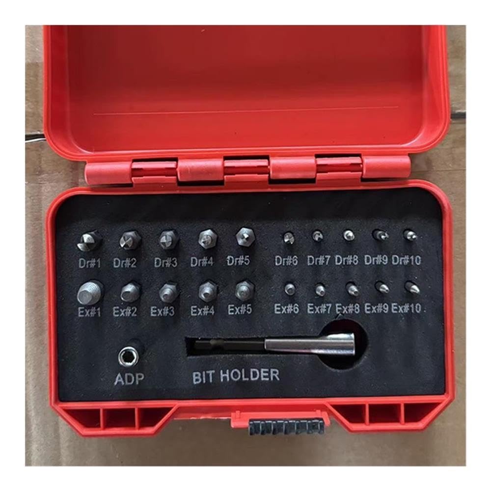 Set di estrattori for viti da 22 pezzi for bulloni spelati rotti e viti danneggiate