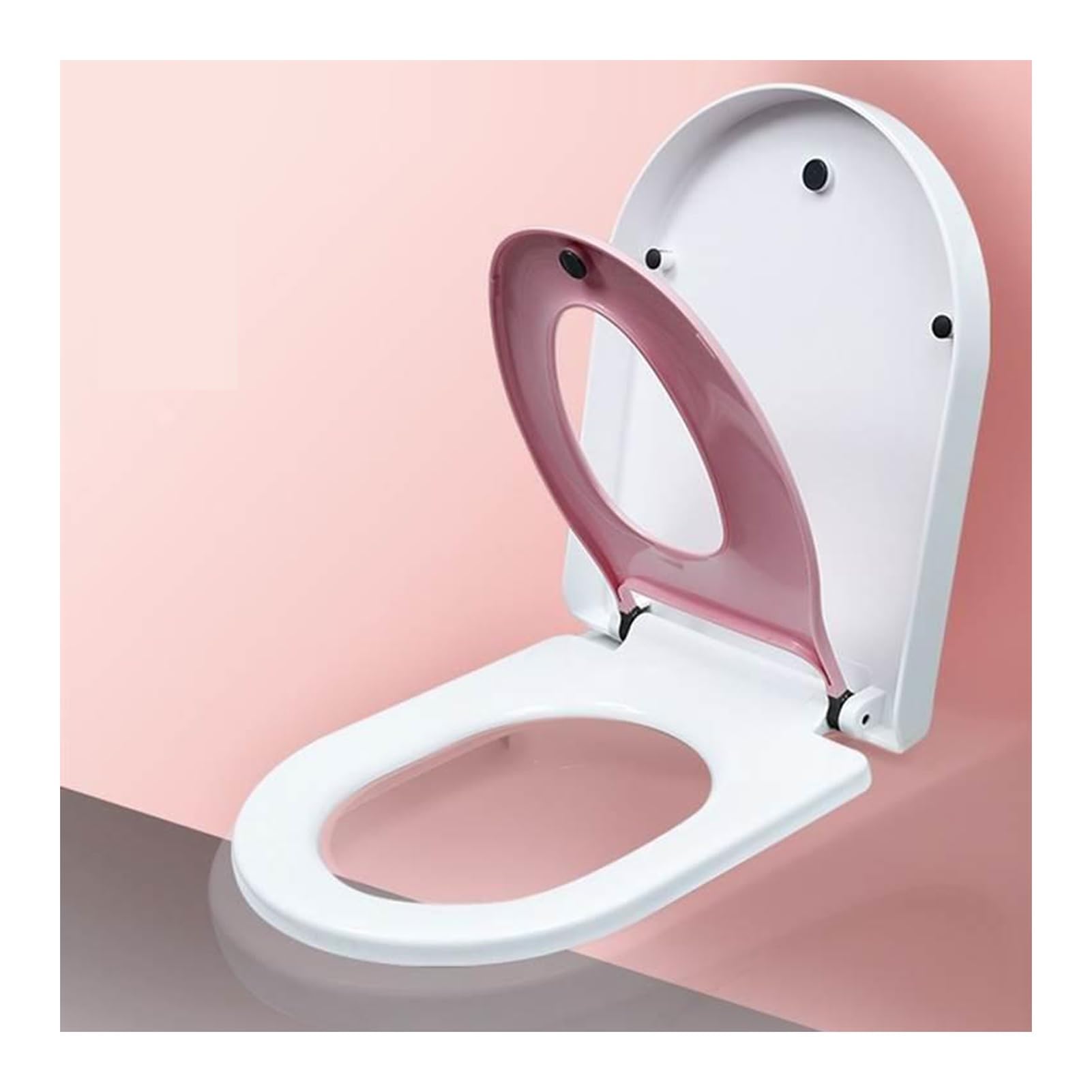 Dxpsxjl Beige Toilet Seat Cover, Easy Release, Durable Bathroom, Fixtures, Adjustable, Lightweight, Portable, User-Friendly, Compact, Elongated, Thickened, Quick