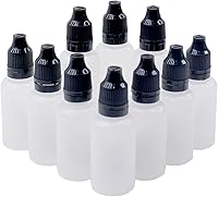 Vista 1 de 10Pcs 30ml Plastic Eye Liquid Dropper Bottles Squeezable Empty Dropping Bottles With TamperCap（black cap）