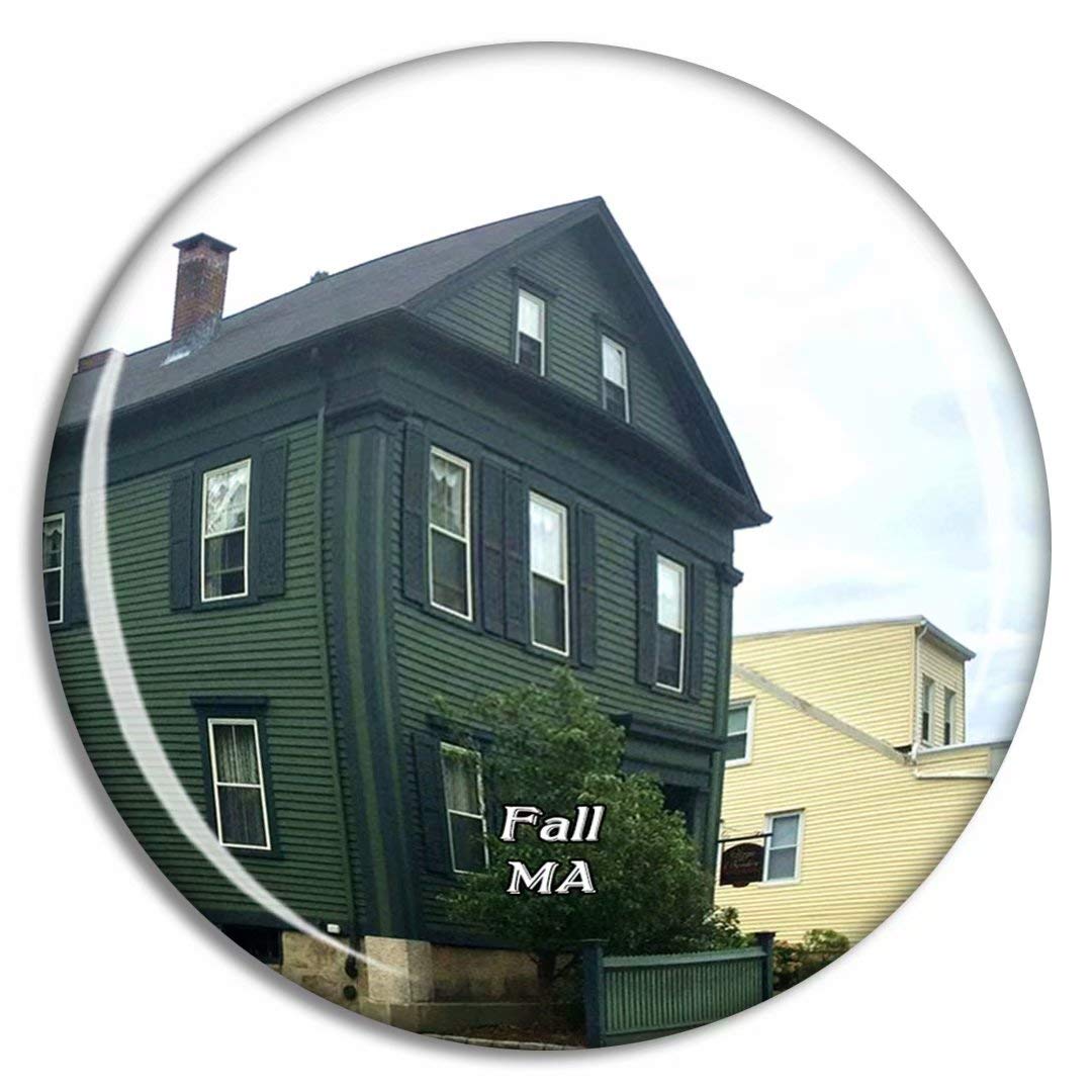 Weekino Fall River Lizzie Borden House Massachusetts Usa Magnet Travel Souvenir 3D Crystal Glass Collection Gift Refrigerator Sticker