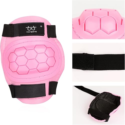 Miniatura 2 de TXJ Sports Coderas y rodilleras para niños con protectores de muñeca, equipo de protección para monopatín, patinaje sobre ruedas, ciclismo, patinaje